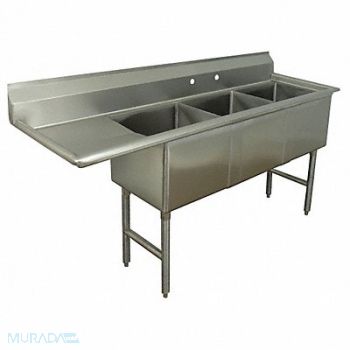 ADVANCE TABCO Scullery Sink Square 18inx18inx14in, 11U377