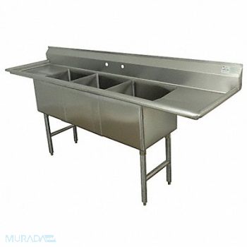 ADVANCE TABCO Scullery Sink Square 18inx18inx14in, 11U379