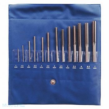 GRAINGER APPROVED Chucking Reamer Sets 1-7x0.5 mm 13pc, 11V306