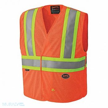 PIONEER Safety Vest Hi-Vis Orange FR L/XL, 120V88