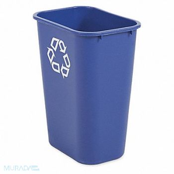 RUBBERMAID COMMERCIAL PRODUCTS Deskside Recycle Bin 41 qt./39L Blue, 124T11
