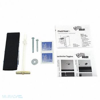 QUAKEHOLD! File Cabinet Fastener Strap Black, 12C168