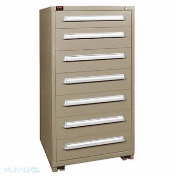 LYON Mod Drawer Cab 59-1/4 H 7 Drawer Putty, 12C702