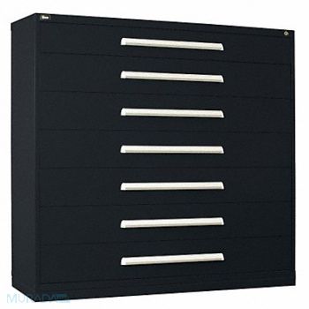 VIDMAR ModDrwrCab 59 x60 x28 Black 7Drwr, 12C789
