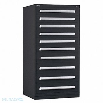 VIDMAR Mod Drawer Cab 59 H 10 Drawer Black, 12C808