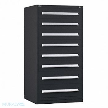 VIDMAR Mod Drawer Cab 59 H 8 Drawer Black, 12C812