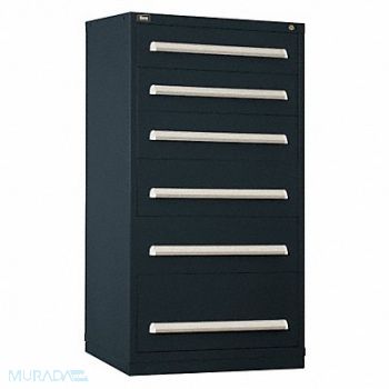 VIDMAR Mod Drawer Cab 59 H 6 Drawer Black, 12C813