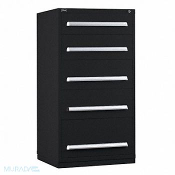VIDMAR Mod Drawer Cab 59 H 5 Drawer Black, 12C814
