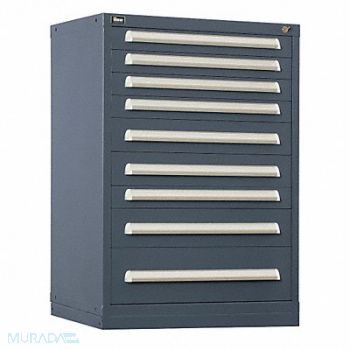 VIDMAR Mod Drawer Cab 44 H 9 Drawer Light Gray, 12C829