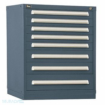 VIDMAR Mod Drawer Cab 37 H 8 Drawer Light Gray, 12C831