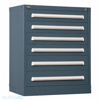 VIDMAR Mod Drawer Cab 37 H 6 Drawer Light Gray, 12C832