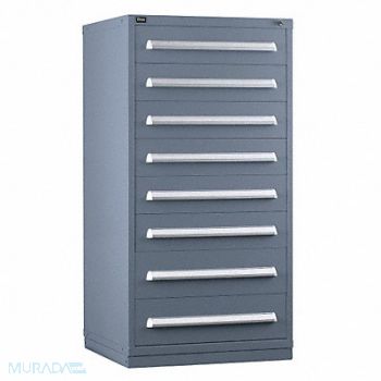 VIDMAR Mod Drawer Cab 59 H 8 Drawer Light Gray, 12C838