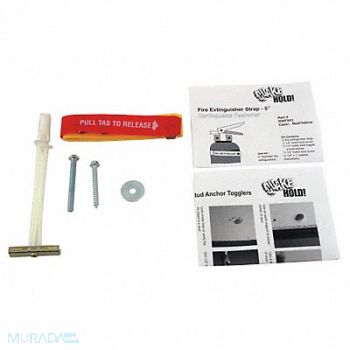 QUAKEHOLD! Fire Extinguisher Fastening Strap Red, 12C843