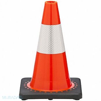 GRAINGER APPROVED Traffic Cone 1.5 lb Orange Cone Color, 53WN50