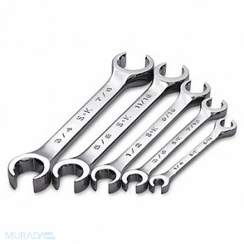 SK PROFESSIONAL TOOLS Flare Nut Wrench Set 5 Pieces 6 Pts, 12D225