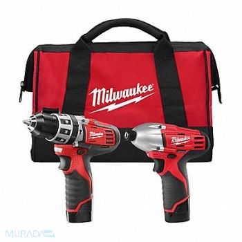 MILWAUKEE Cordless Combination Kit 2 Tools 12V DC, 12E732