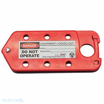 ZING Labeled Lockout Hasp Snap-On 6 Lock, 12E742