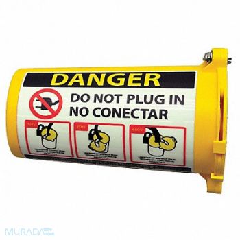 ZING Plug Lockout Yellow 9/16In Shackle Dia., 12E744