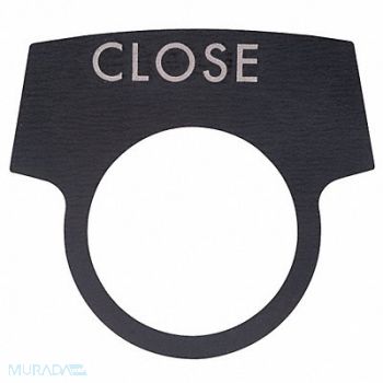 APPLETON ELECTRIC Legend Plate Close White/Black, 12F570