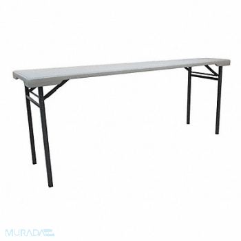 GRAINGER APPROVED Fldg Tbl Rectgl Plythlyn 71 L 20 W, 12F614
