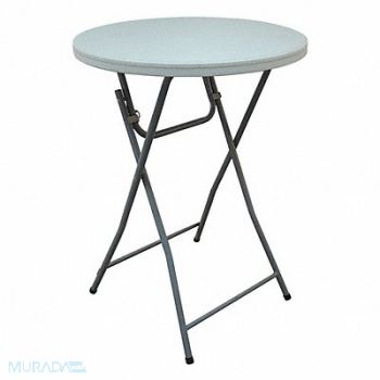 GRAINGER APPROVED Fldg Cocktail Tbl Round Plythlyn 32 Dia, 12F622