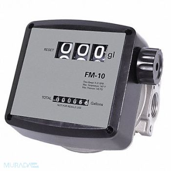 DAYTON Flowmeter Mechanical 32 GPM 3/4 In FNPT, 12F736