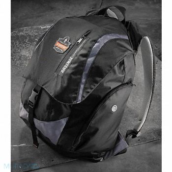 ERGODYNE Backpack 18 x18-1/2 x11 In 5 Pockets Blk, 12F756