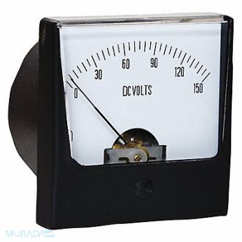 GRAINGER APPROVED Analog Panel Meter DC Voltage 0-150 DC V, 12G444