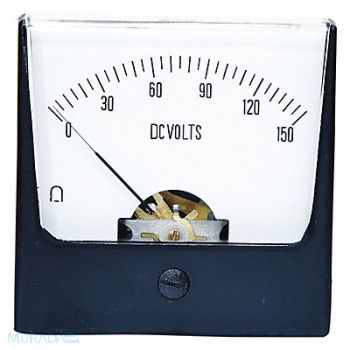 GRAINGER APPROVED Analog Panel Meter DC Voltage 0-150 DC V, 12G445