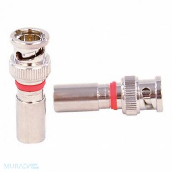 DOLPHIN COMPONENTS CORP Cable Coupler BNC/Male RG6 Coax PK10, 12H914