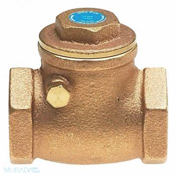 MILWAUKEE VALVE Swing Check Valve Brass 1/2 FNPT, 12K646
