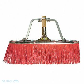 TOUGH GUY Push Broom 60 in Handle L 17 in Face, 12L032