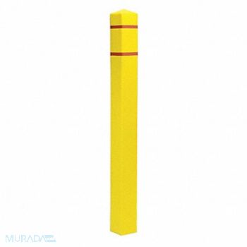 POST GUARD Post Sleeve 4-1/2x4-1/2 In 55In H Yellow, 12L126