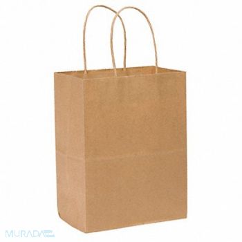 GRAINGER APPROVED Shopping Bag Merchandise Brown PK250, 12R072