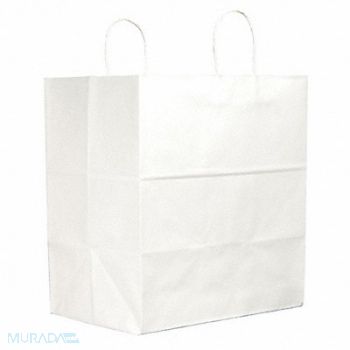 GRAINGER APPROVED Shopping Bag Merchandise White PK250, 12R085