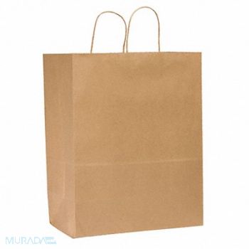 GRAINGER APPROVED Shopping Bag Merchandise Brown PK250, 12R076