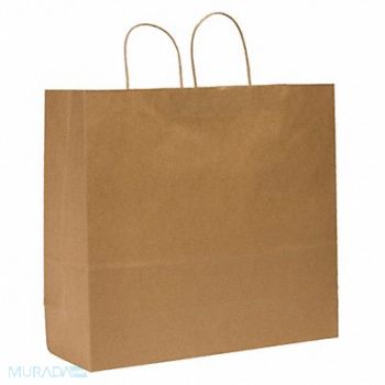 GRAINGER APPROVED Shopping Bag Merchandise Brown PK200, 12R080