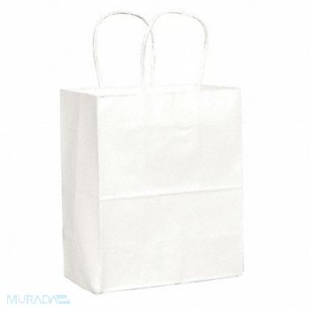 GRAINGER APPROVED Shopping Bag Merchandise White PK250, 12R082
