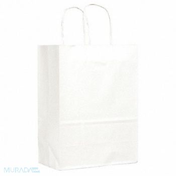 GRAINGER APPROVED Shopping Bag Merchandise White PK250, 12R084