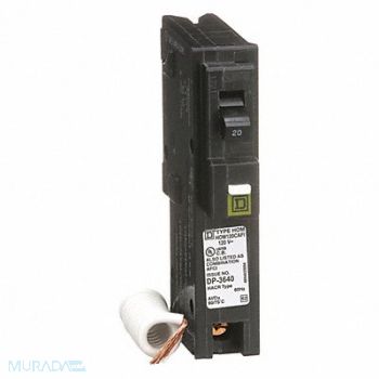 SQUARE D Circuit Breaker 20A Plug In 120V 1P, 12R453