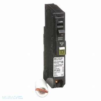 SQUARE D Circuit Breaker 15A Plug In 120/240V 1P, 12R454