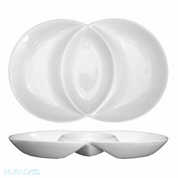 ITI Unity Double Well Plate 9-1/2Oz Wht PK12, 12R907