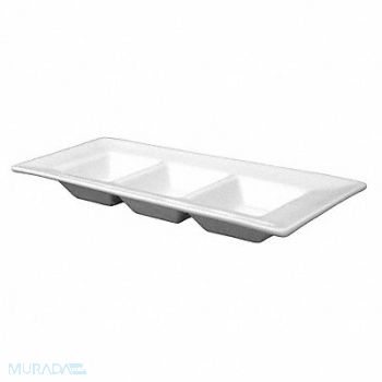 ITI Sauce Plate 3-Compartment 1 Oz Wht PK24, 12R908