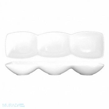 ITI Bowl 3-Compartment 9-1/2 Oz White PK12, 12R940