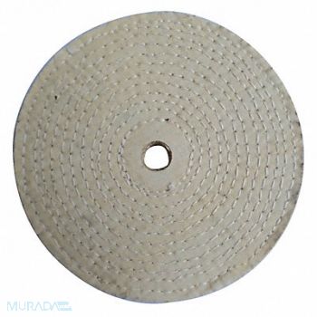 GRAINGER APPROVED Buffing Wheel Spiral Sewn 10 In Dia., 12U109