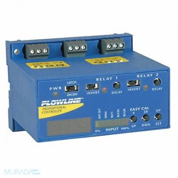 FLOWLINE Level Controller DIN Rail Mount 2 Relays, 12U422