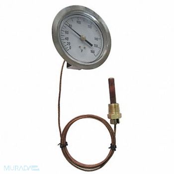 GRAINGER APPROVED G2663 Analog Panel Mt Thermometer 100 to 350F, 12U633