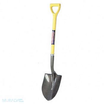 WESTWARD Round Point Shovel 27 in Handle 14 ga., 12V170