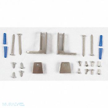 ASI GLOBAL PARTITIONS Panel Bracket SS Brushed, 12V399