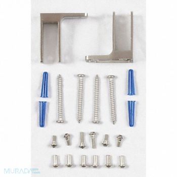 ASI GLOBAL PARTITIONS Wall Pilaster Bracket SS Brushed, 12V402